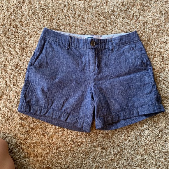 Mid-rise linen shorts - Picture 1 of 3